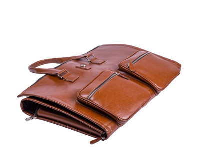 Skórzana torba męska na garnitur SL18 Harlow vintage brown