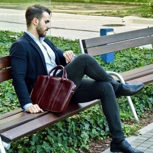Skórzana męska torba na laptopa Solier SL20 EDYNBURG