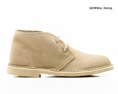 Klasyczne zamszowe buty desert damskie, botki