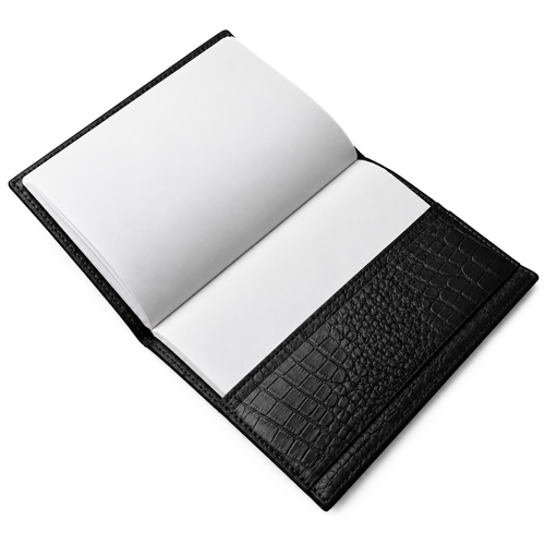 Personalizowany notes skórzany A5 SA66 Czarny Croco