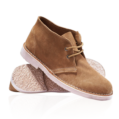 Skórzane męskie buty Chukka w kolorze piaskowym M467BS