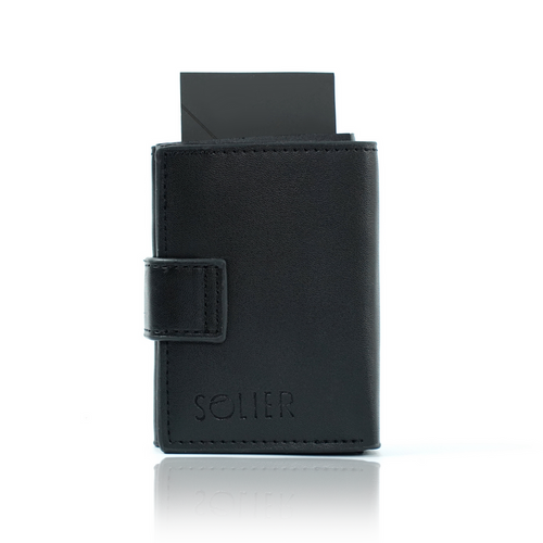 Skórzany portfel damski zapinany SW38 BLACK