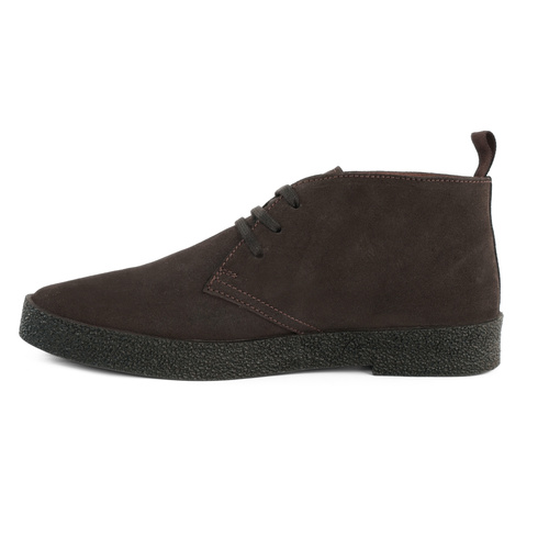 Klasyczne buty męskie Chukka z zamszu naturalnego - ciemny brąz