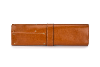 Personalizowane skórzane etui na noże Solier SA44 camel
