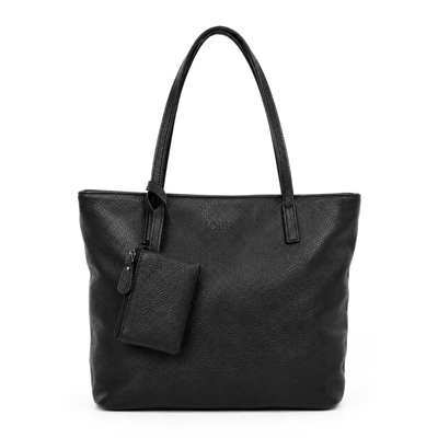 Torba damska skórzana shopper Solier FL34 Rillia czarna 