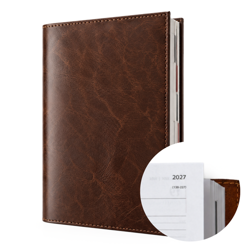 Personalizowany kalendarz skórzany A5 SA68 Vintage Brown