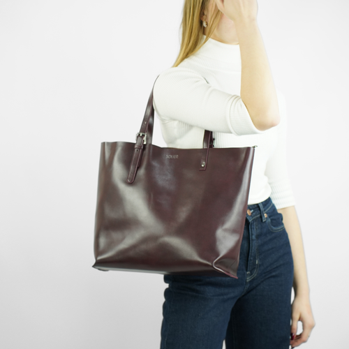 Bordowa torba shopper damska FL32 Tivora Maroon
