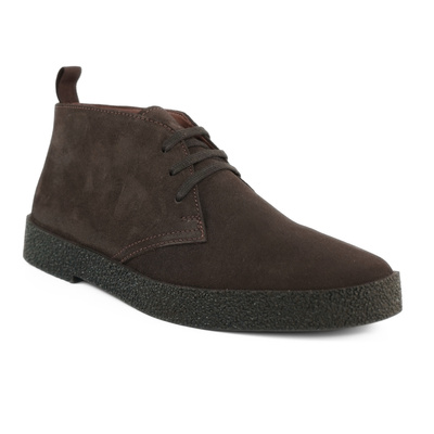 Klasyczne buty męskie Chukka z zamszu naturalnego - ciemny brąz
