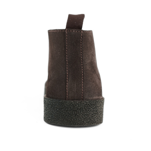Klasyczne buty męskie Chukka z zamszu naturalnego - ciemny brąz