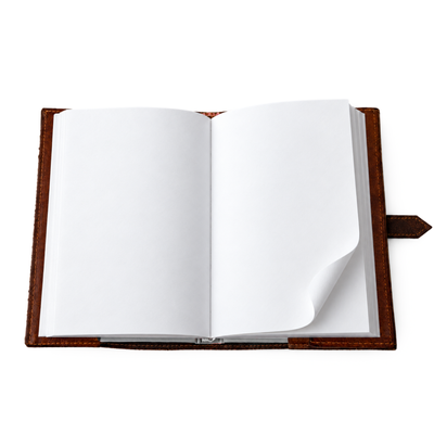 Personalizowany notes skórzany A5 z paskiem SA67 vintage brąz 