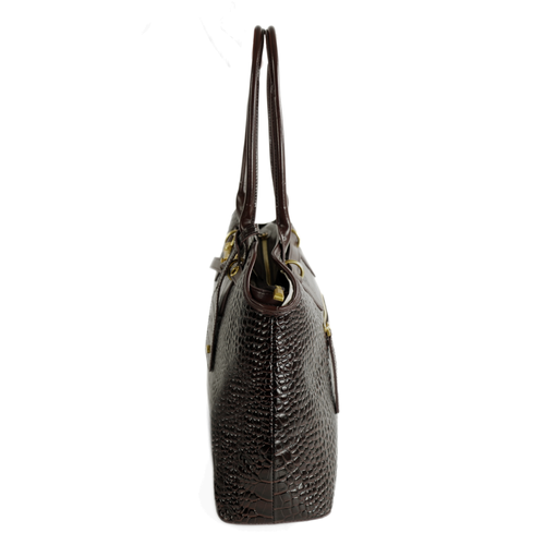 Duża torba shopper FL57 ARLA brązowa