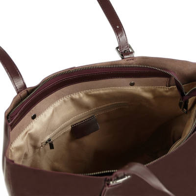 Bordowa torba shopper damska FL32 Tivora Maroon