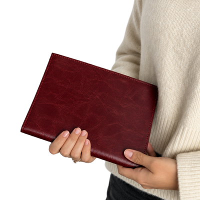 Personalizowany notes skórzany A5 SA66 bordowy