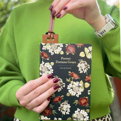 Personalizowana skórzana zakładka do książki - brązowy vintage