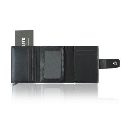 Skórzany portfel damski zapinany SW38 BLACK