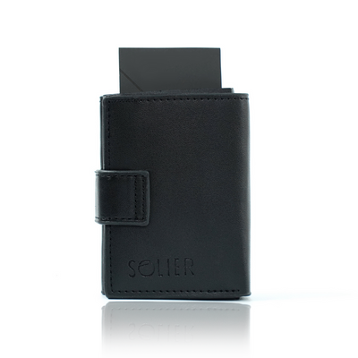 Skórzany portfel damski zapinany SW38 BLACK