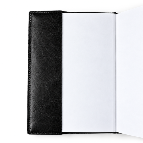 Personalizowany notes skórzany A5 z paskiem SA67 czarny