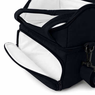 Torba termiczna duża lunch bag XXL z dwiema komorami LBS07 - Czarny