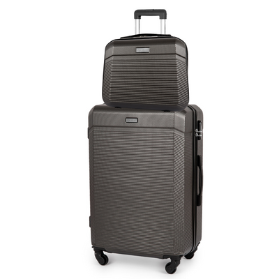 Zestaw walizek podróżnych KUFEREK + WALIZKA STL945 DARK GREY M 22'