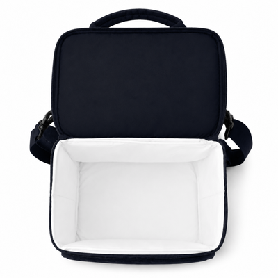 Torba termiczna duża lunch bag XXL z dwiema komorami LBS07 - Czarny