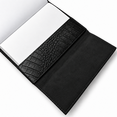 Personalizowany notes skórzany A5 SA66 Czarny Croco