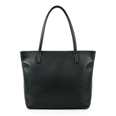 Torba damska skórzana shopper Solier FL34 Rillia czarna 