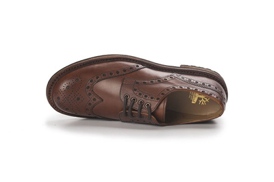Skórzane męskie półbuty Brogue Goodyear Welted brązowe