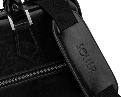 Skórzana męska torba na laptopa z uchwytem na walizkę SL23 Easton