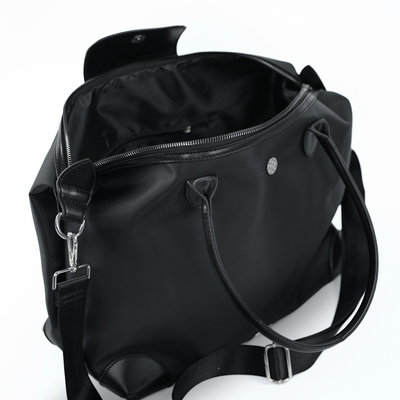 Nylonowa Torba damska shopper Solier FB48 Lestia czarna