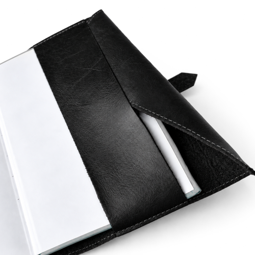 Personalizowany notes skórzany A5 z paskiem SA67 czarny