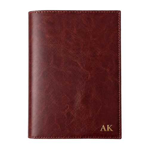 Personalizowany notes skórzany A5 SA66 bordowy