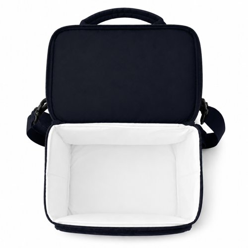 Torba termiczna duża lunch bag XXL z dwiema komorami LBS07 - Czarny