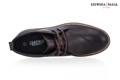 Klasyczne skórzane buty męskie Chukka ciemny brąz