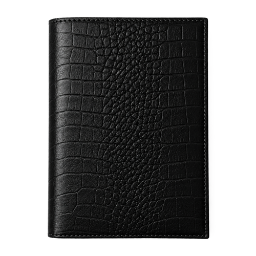 Personalizowany notes skórzany A5 SA66 Czarny Croco