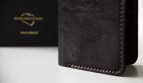 Personalizowana skórzana bilonówka SA10
