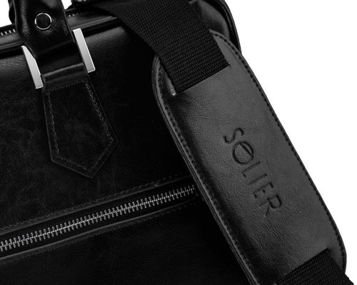 Skórzana męska torba na laptopa z uchwytem na walizkę SL23 Easton