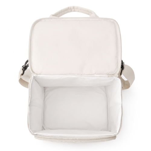 Torba termiczna duża lunch bag XXL z dwiema komorami LBS07 - Beżowy