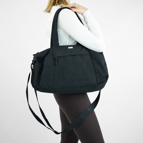 Sportowa torba materiałowa fitness Solier FB52 Lunea - czarna