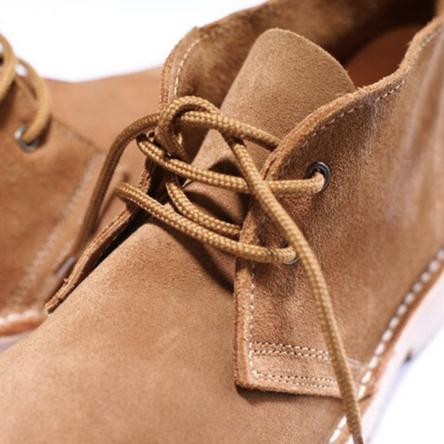 Skórzane męskie buty Chukka w kolorze piaskowym M467BS
