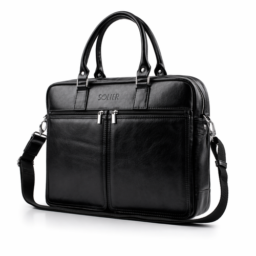 Skórzana męska torba na ramię, laptopa Solier SL01 DUNDEE