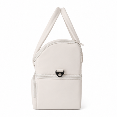 Torba termiczna duża lunch bag XXL z dwiema komorami LBS07 - Beżowy