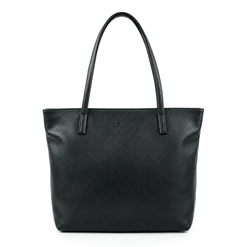 Torba damska skórzana shopper Solier FL34 Rillia czarna 