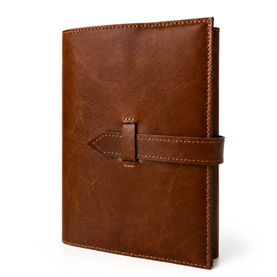 Personalizowany kalendarz skórzany A5 z paskiem SA69 Vintage Brown