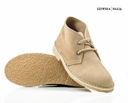 Klasyczne zamszowe buty desert damskie, botki