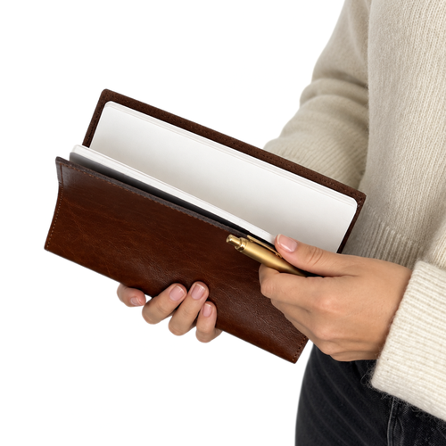 Personalizowany notes skórzany A5 SA66 vintage brąz