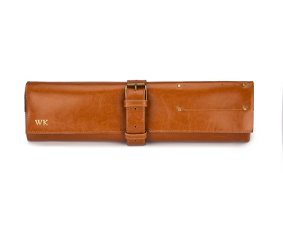 Personalizowane skórzane etui na noże Solier SA44 camel