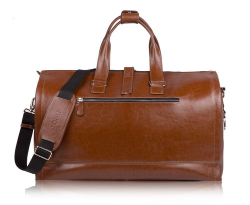 Skórzana torba męska na garnitur SL18 Harlow vintage brown