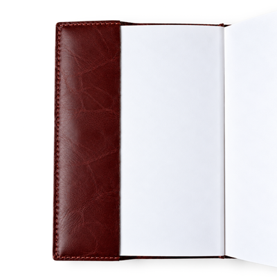 Personalizowany notes skórzany A5 z paskiem SA67 bordowy