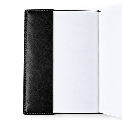 Personalizowany notes skórzany A5 z paskiem SA67 czarny