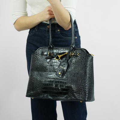 Duża torba shopper FL57 ARLA czarna